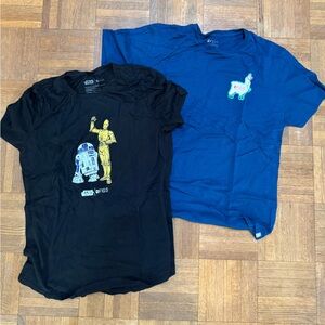 Figs Super Soft Underscrub Tees Star Wars Black and Blue llama